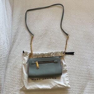 Marc Jacobs Blue Crossbody Bag with Gold Accents
